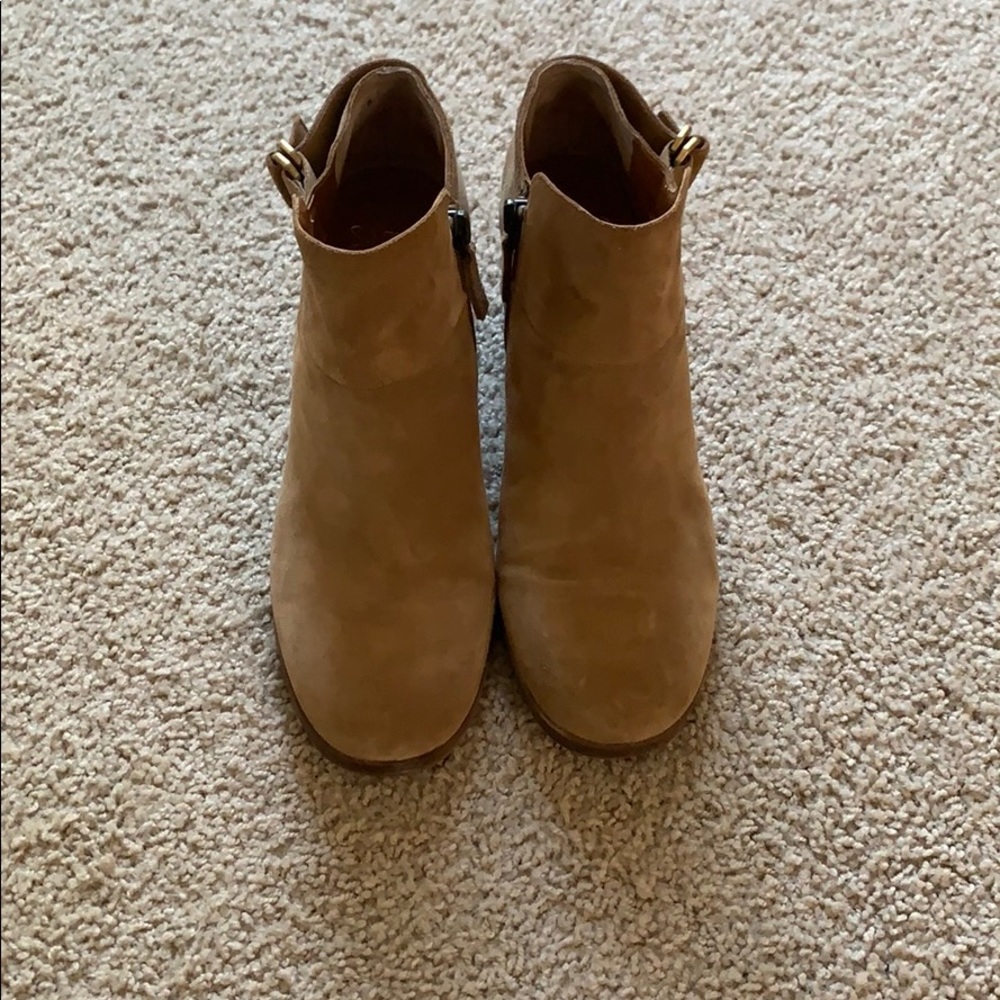 Suede Lt. Tan Ankle Booties
